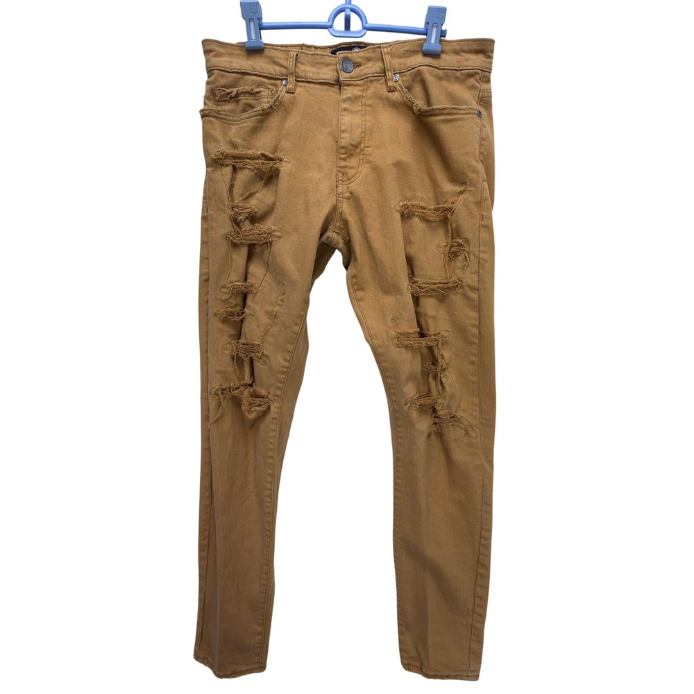 Jordan Craig Mens Aaron Fit Jeans 34x32 Ripped Streetwear Cotton Stretch Trendy
